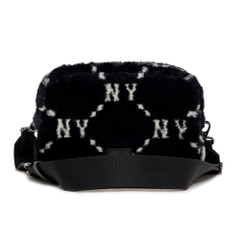 Túi MLB Diamond Monogram Fur Crossbody Bag New York Yankees Black