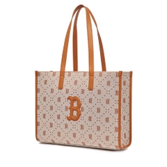 Túi MLB Diamond Monogram Jacquard Large Tote Bag Boston Red Sox Brown