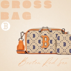 Túi MLB Korea Diamond Monogram Jacquard Mini Crossbody Boston Red Sox L.Sand