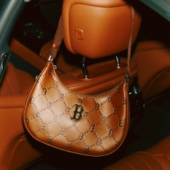 Túi MLB Diamond Monogram PU Embo Large Hobo Bag Boston Red Sox Brown