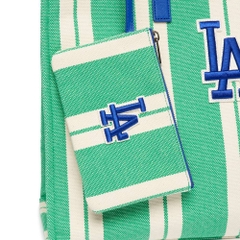 Túi MLB Ethnic Stripe Tote Bag LA Dodgers Mint