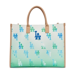 Túi MLB Gardient Monogram Coated Canvas Large Tote LA Dodgers L.Green