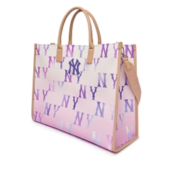 Túi MLB Gardient Monogram Coated Canvas Large Tote New York Yankees Violet