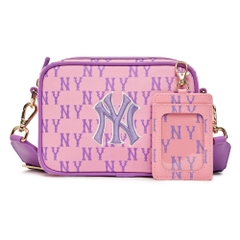Túi MLB [KIDS] Classic Monogram Jacquard Camera Bag New York Yankees Pink