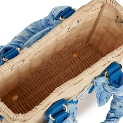 Túi MLB [KIDS] Water Monogram Raffia Crossbody New York Yankees D.Turquoise