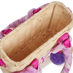 Túi MLB [KIDS] Water Monogram Raffia Crossbody New York Yankees Pink