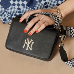 Túi MLB Mini Checkerboard Crossbody New York Yankees Black