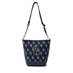 Túi MLB Korea Big Classic Monogram Jacquard Bucket Bag LA Dodgers D.Navy