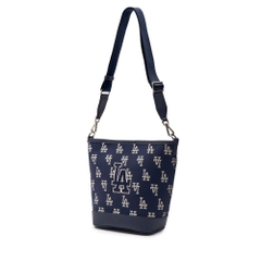 Túi MLB Korea Big Classic Monogram Jacquard Bucket Bag LA Dodgers D.Navy