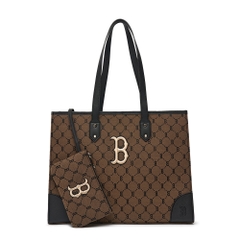 Túi MLB Mono Diamond Jacquard Tote Boston Red Sox D.Beige