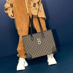 Túi MLB Mono Diamond Jacquard Tote Boston Red Sox D.Beige