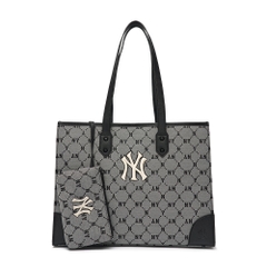 Túi MLB Mono Diamond Jacquard Tote Bag New York Yankees Grey