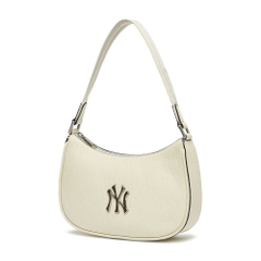 Túi MLB Korea Monogram Embo Hobo Bag New York Yankees Cream