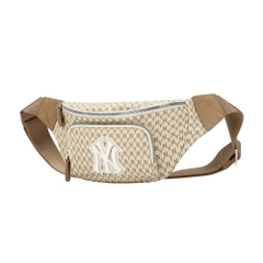 Túi MLB Monogram Hip Sack New York Yankees Beige 2021