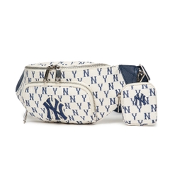 Túi MLB Monogram Hip Sack New York Yankees Cream