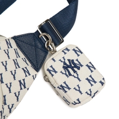 Túi MLB Monogram Hip Sack New York Yankees Cream