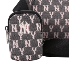 Túi MLB Monogram Jacquard Hip Sack New York Yankees Black 2021