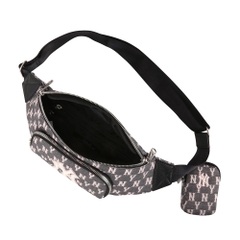 Túi MLB Monogram Jacquard Hip Sack New York Yankees Black 2021