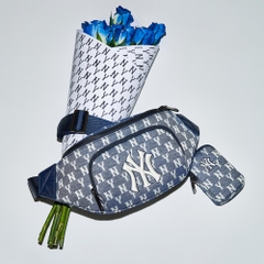 Túi MLB Monogram Jacquard Hip Sack New York Yankees Navy