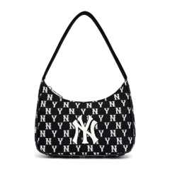 Túi MLB Monogram Jacquard Hobo Bag New York Yankees Black 2021