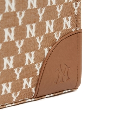Túi MLB Monogram Jacquard Tote Bag New York Yankees Beige