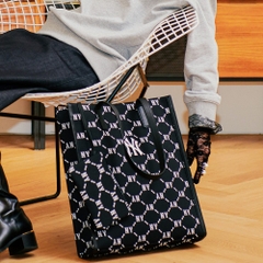 Túi MLB Monogram Jacquard Tote Bag New York Yankees Black