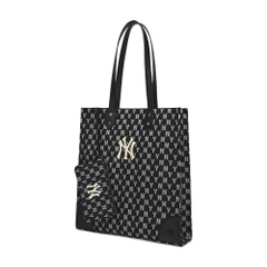 Túi MLB Monogram Jacquard Tote Bag New York Yankees Black