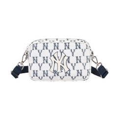 Túi MLB Monogram Mini Crossbody New York Yankees White