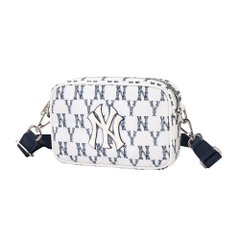 Túi MLB Monogram Mini Crossbody New York Yankees White