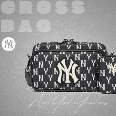 Túi MLB Korea Monogram Mini Crossbody New York Yankees Black