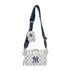 Túi MLB Korea Monogram Mini Crossbody New York Yankees Cream
