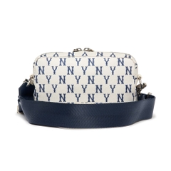 Túi MLB Korea Monogram Mini Crossbody New York Yankees Cream