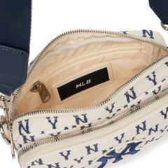Túi MLB Korea Monogram Mini Crossbody New York Yankees Cream