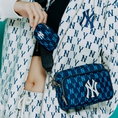 Túi MLB Korea Monogram Mini Crossbody New York Yankees L.Navy