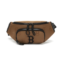 Túi MLB Monogram Nylon Jacquard Hip Sack Boston Red Sox D.Beige