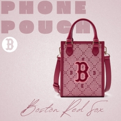 Túi MLB Korea [KIDS] Diamond Monogram Phone Pouch Boston Red Sox D.Peach