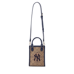 Túi MLB Korea [KIDS] Diamond Monogram Phone Pouch New York Yankees Beige