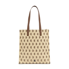 Túi MLB Monogram Tote Bag Boston Red Sox Beige