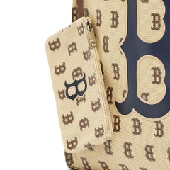 Túi MLB Monogram Tote Bag Boston Red Sox Beige