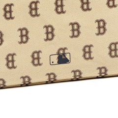 Túi MLB Monogram Tote Bag Boston Red Sox Beige