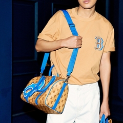 Túi MLB Monotive Coated Canvas Boston Bag M Boston Red Sox Sand