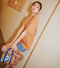 Túi MLB Monotive Coated Canvas Boston Bag S Boston Red Sox Sand