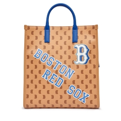 Túi MLB Monotive Coated Canvas Vertical Tote Bag Boston Red Sox Sand