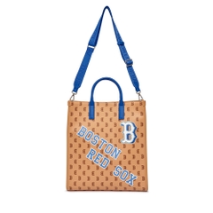 Túi MLB Monotive Coated Canvas Vertical Tote Bag Boston Red Sox Sand