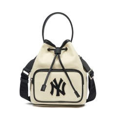 Túi MLB Premium Canvas Bucket Bag New York Yankees Cream