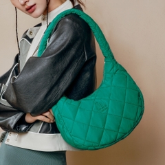 Túi MLB Korea Quilted Hobo Bag Medium LA Dodgers L.Green