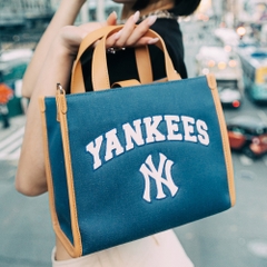 Túi MLB Varsity Basic Canvas Mini Tote Bag New York Yankees Indigo