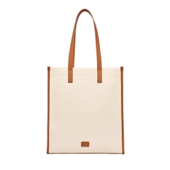 Túi MLB Basic Canvas Vertical Tote Bag Boston Red Sox Cream