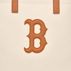 Túi MLB Basic Canvas Vertical Tote Bag Boston Red Sox Cream