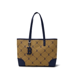 Túi MLB Korea Dia Mono Jacquard Large Tote Bag Boston Red Sox Beige